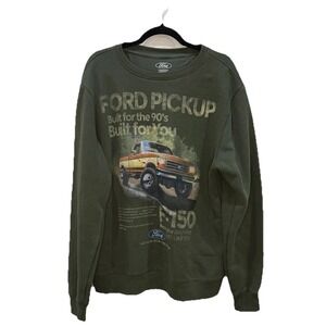 FORD Merchandise Men's Sz M F-150 Pickup Truck Crewneck Graphic Green Sweatshirt
